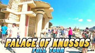 PALACE OF KNOSSOS Ruins Tour  Crete  Greece 4k [upl. by Salbu]