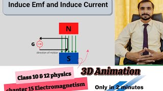 Induced emf and induced current  3D Animation  class 12amp10 physics  chapter 15  Electromagnetism [upl. by Hendrickson]