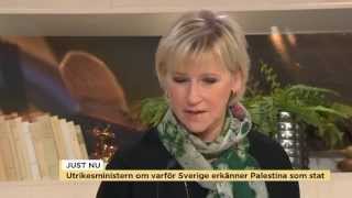 Margot Wallström om varför Sverige erkänner Palestina som stat  Nyhetsmorgon TV4 [upl. by Corette199]