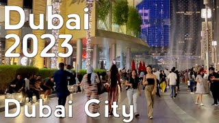 Dubai Burj Khalifa Night City Center Walking Tour 4K  United Arab Emirates 🇦🇪 [upl. by Newo147]