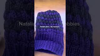 ►TWOCOLOR ♥️ Knitted BEANIE  HAT  with Brim amp Bubble pattern ✧ BY NATALIA KLIM  fypシfyp diy [upl. by Thomajan675]