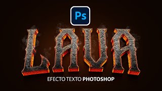 Como hacer efecto de texto de lava en photoshop [upl. by Yengac]