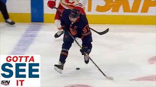 GOTTA SEE IT Connor McDavid Dazzles To Set Up Evander Kanes Second Goal In Under One Minute [upl. by Eniledam738]