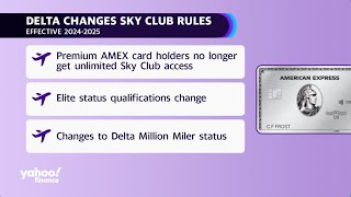 Delta changes SkyMiles program trims lounge access for Amex cardholders [upl. by Arakal414]