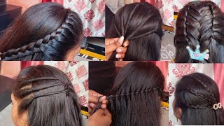 Five 5 beautiful design Hairstyle long hair design Hairstyleshairstyles hair Nirmala Hairstyles [upl. by Anirahs]