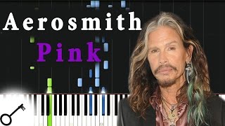 Aerosmith  Pink Piano Tutorial Synthesia  passkeypiano [upl. by Rowe]