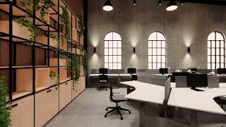 Ciriciri Desain Interior Kantor Konsep Industrial [upl. by Deckert446]