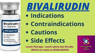 Bivalirudin 250mg Inj AngioxAngiomax  Indications Contraindications Cautions Side Effects [upl. by Okorih]