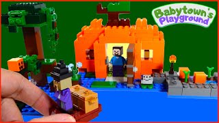 Minecraft Lego Halloween Pumpkin Farm [upl. by Lancaster]