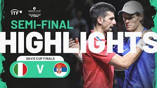 Highlights Sinner ITA v Djokovic SRB  Davis Cup Finals 2023 [upl. by Goodspeed]