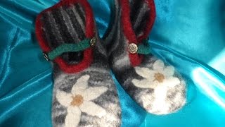 DIY Filz HAUSSCHUHE SELBER MACHEN 1 Alpen Look stricken  filzen leicht gemacht Howto [upl. by Namurt616]