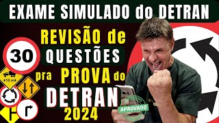 PERGUNTAS da PROVA do DETRAN 2024  EXAME TEÓRICO de LEGISLAÇÃO  SIMULADO do DETRAN QUESTÕES 2024 [upl. by Parish]