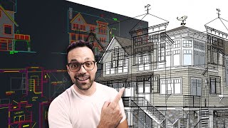 Import CAD plans and elevations into SketchUp TUTORIAL [upl. by Hamann]