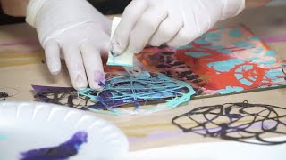 How To Create Your Own Stencil  Mixed Media Techniques [upl. by Lilias]