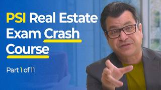 PSI Real Estate Exam Crash Course  Part 1 of 11 [upl. by Shepard]