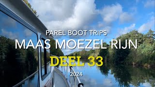 Parel BootTrips 2024 Deel 33 Maas Moezel Rijn Route van Keulen via Düsseldorf naar Wesel [upl. by Sundin]