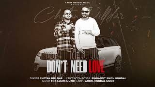 Don’t Need Love  Official Audio  Chetan Dilldar  Latest Punjabi Songs 2024 [upl. by Aninahs332]