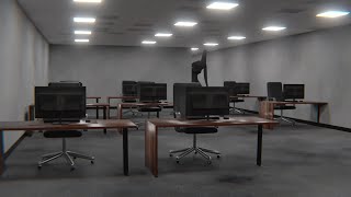 Backrooms  Level 4  Abandoned Office found footage PART 3 [upl. by Adgam]