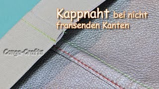 102  Kappnaht bei nicht fransenden Stoffen wie Kunstleder  felled seam on nonfraying fabrics [upl. by Crofoot]