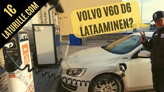 Volvo V60 D6 2014 Plugin hybridin lataaminen [upl. by Cirala]