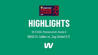 Highlights WASA St Gallen vs Zug United 511 [upl. by O'Driscoll]