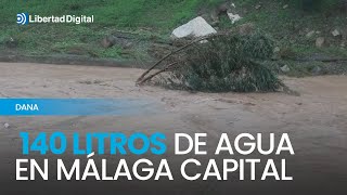 DANA  Las fuertes lluvias dejan más de 140 litros en Málaga capital [upl. by Sivle]