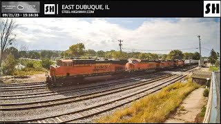 East Dubuque Live Railcam  East Dubuque IL SteelHighway [upl. by Annaid]