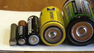 AAAA AAA AA C D and F Battery Cell comparison [upl. by Lindberg]