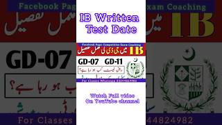 IB Written Test Date ibjobsnewupdate ibwrittentestdate ibwrittentest2024 gddetailsinibjobs2024 [upl. by Gerhardine745]