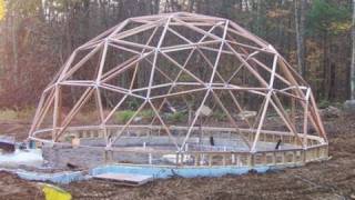 Geodesic Dome Greenhouse  Part 8  ASSEMBLING THE DOME [upl. by Leerzej]