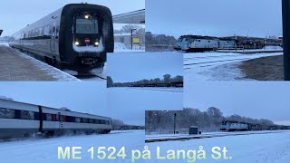 ME 1524 på Langå St  ME 1524 at Langaa St Tyfon  elhorn fra ME 1524 [upl. by Avalsorim]