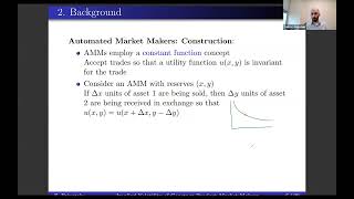 Zach Feinstein Implied Volatility of the Constant Product Market Maker 30124 [upl. by Yruama828]