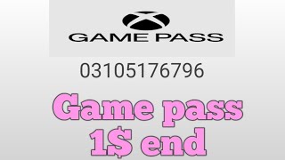 Game pass 1 offer end [upl. by Barker]