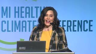 Gov Gretchen Whitmer gives keynote remarks at the 2024 MI Health Climate Conference [upl. by Kraus]