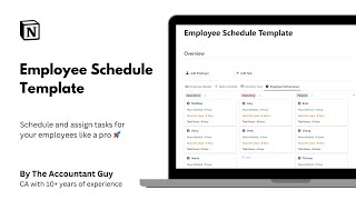 How to set up employee working schedule using Notion  Employee Schedule Template [upl. by Lewendal]