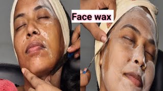 Full face wax kaise kare  how to do facial waxing at home  face wax karne ka sahi tarika youtube [upl. by Oloapnaig]