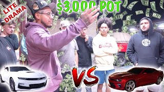 LITE DRAMA‼️ BOLT ON CAMARO VS BOLT ON CAMARO FOR 3K POT💸‼️racing camaro [upl. by Peony]