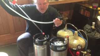 Beer Transfer Carboy to Keg using Co2 [upl. by Hastie]