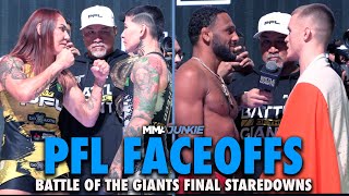 PFL Battle of the Giants Full Fight Card Faceoffs From Saudi Arabia  Ceremonial WeighIns [upl. by Kosak]