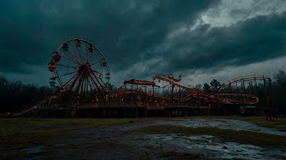 Peaceful prestorm ambience in abandoned amusement park 😴 ASMR Nature sounds for restful sleep [upl. by Helban]