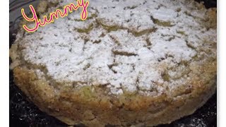 ♥RhabarberKuchen Low Carb ♥ blitzschnell ♥ gesund ♥ einfach♥ [upl. by Akinyt]