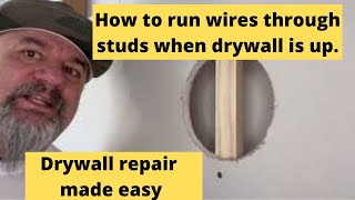 Unbelievable Trick to Run Wires Through Walls and Fix Drywall  You Wont Believe What Happens Next [upl. by Eimar724]