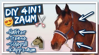 DIY 4in1 Zaum  Halfter Trense Sidepull Kappzaum selber machen  DIY Pferd  Biothane jb Horses [upl. by Lorrimor]