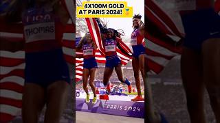 Sha’Carri Richardson Leads US Women to 4x100m Gold at Paris 2024 🏅 [upl. by Lette425]