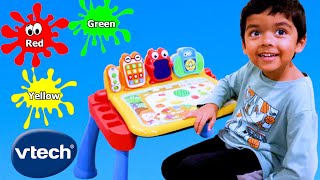 Educational Playtime VTech Activity Desk Deluxe Unboxing  Learning Colors and Fruits for Kids [upl. by Gardener679]