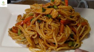 Chicken Fajita Spaghetti  Noodles  Pasta  Juicy And Tasty [upl. by Levan]