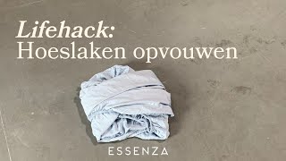 Een hoeslaken perfect opvouwen doe je zo [upl. by Mackler]