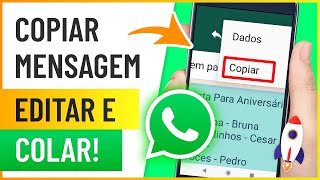 COMO COPIAR E COLAR no WhatsApp  Copiar Mensagem Editar e Colar [upl. by Anada]