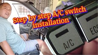 Step by Step AC Switch Installation to my AE92 Toyota Corolla [upl. by Martreb]