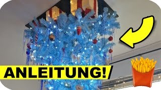 Künstlichen Weihnachtsbaum an der Decke montieren ANLEITUNG  Pommes Män [upl. by Rollecnahc120]